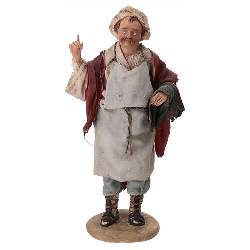 Szene Suche nach einer Unterkunft, für 13 cm Krippe von Angela Tripi, Terrakotta 7