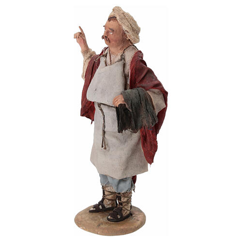Szene Suche nach einer Unterkunft, für 13 cm Krippe von Angela Tripi, Terrakotta 8