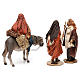 Joseph and pregnant Mary on donkey scene 13 cm Angela Tripi s2