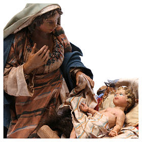 Krippenfiguren von Angela Tripi: Geburtsszene 3 Figuren für 18 cm Krippe von Angela Tripi