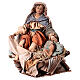 Heilige Familie, 3 Figuren, für 18 cm Krippe von Angela Tripi, Terrakotta s6