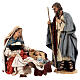 Heilige Familie, sitzende Maria und stehender Josef, für 18 cm Krippe von Angela Tripi, Terrakotta s1