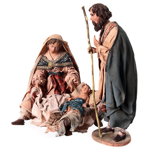 Nativité Marie assise et Joseph debout 18 cm Angela Tripi 5