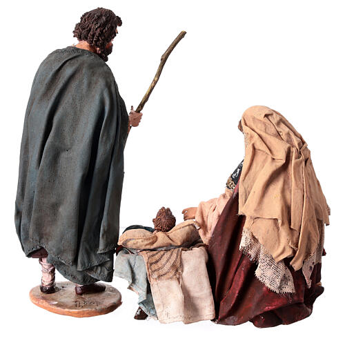 Nativité Marie assise et Joseph debout 18 cm Angela Tripi 7