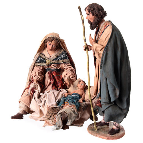 Natività Maria seduta e Giuseppe in piedi 18 cm Angela Tripi 5