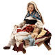 Natividade com Virgem Maria sentada e São Jose em pé 18 cm Angela Tripi s5