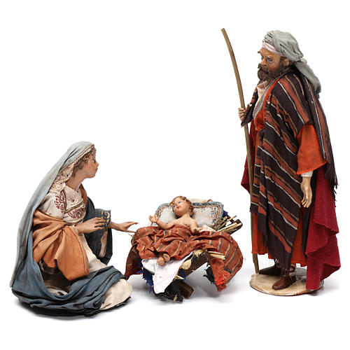 Natividad María de rodillas y José con Turbante 18 cm Angela Tripi 1