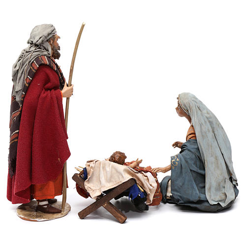 Nativité Marie à genoux et Joseph avec turban 18 cm Angela Tripi 6