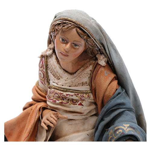 Natividade Virgem Maria ajoelhada e São Jose com turbante 18 cm Angela Tripi 2