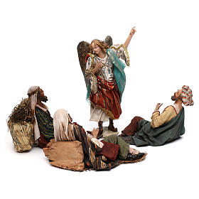 Annunciation to the Shepherds scene, Angela Tripi Nativity Scene 18 cm