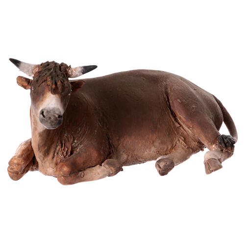 Ox lying down Angela Tripi 18 cm 2