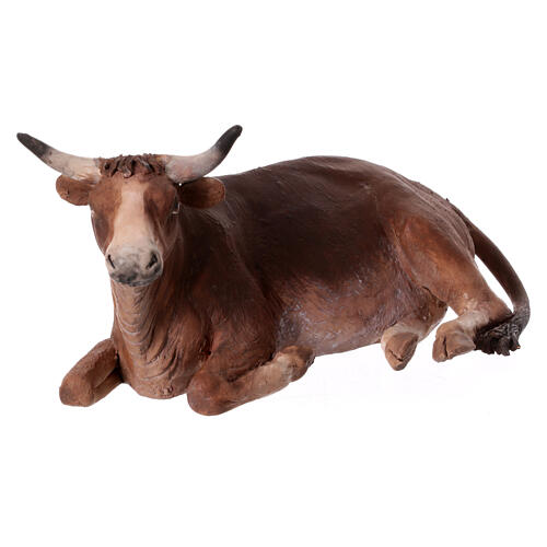 Nativity Ox lying down 18 cm Angela Tripi 3