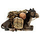 Liegender Esel mit Körben, für 18 cm Krippe von Angela Tripi, Terrakotta s1