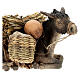 Liegender Esel mit Körben, für 18 cm Krippe von Angela Tripi, Terrakotta s2