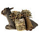 Liegender Esel mit Körben, für 18 cm Krippe von Angela Tripi, Terrakotta s5