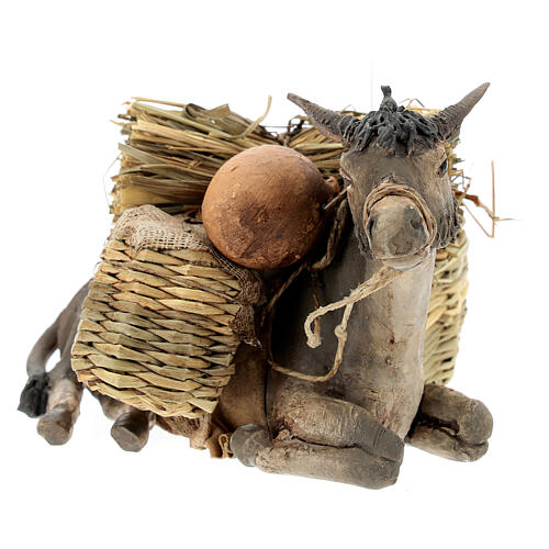 Laying donkey 18cm figutine, Angela Tripi Nativity Scene 3