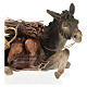 Liegender Esel mit Last, für 18 cm Krippe von Angela Tripi, Terrakotta s2