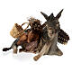 Liegender Esel mit Last, für 18 cm Krippe von Angela Tripi, Terrakotta s3