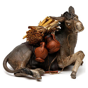 Angela Tripi Nativity scene: Donkey carrying loads 18cm, Angela Tripi Nativity Scene figurine