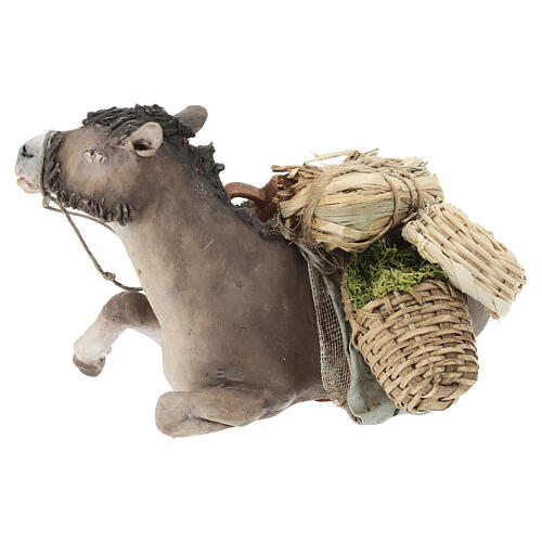 Donkey with load by Angela Tripi 18 cm 3