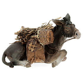 Laying donkey 18cm Angela Tripi Nativity Scene figurine