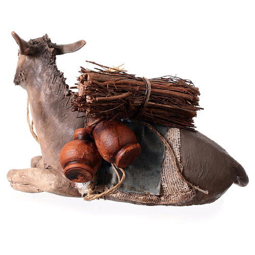 Laying donkey 18cm Angela Tripi Nativity Scene figurine 4