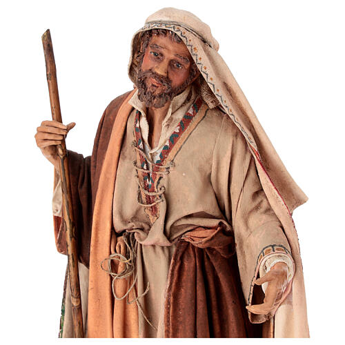 Heilige Familie, Maria mit dem Jesuskind im Arm, für 30 cm Krippe von Angela Tripi, Terrakotta 3