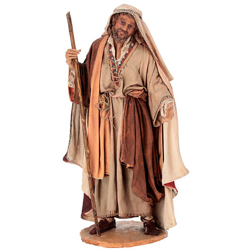 Heilige Familie, Maria mit dem Jesuskind im Arm, für 30 cm Krippe von Angela Tripi, Terrakotta 5