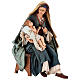 Heilige Familie, Maria mit dem Jesuskind im Arm, für 30 cm Krippe von Angela Tripi, Terrakotta s4