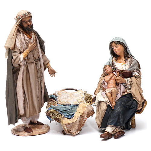 Natividade Virgem Maria com Menino Jesus nos braços Presépio Angela Tripi 30 cm 1