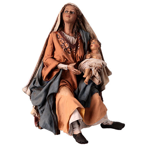 Nativité 3 pcs Vierge assise crèche Angela Tripi 30 cm 5