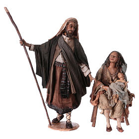 Natividade Três Figuras Virgem Maria Sentada Presépio Angela Tripi 30 cm