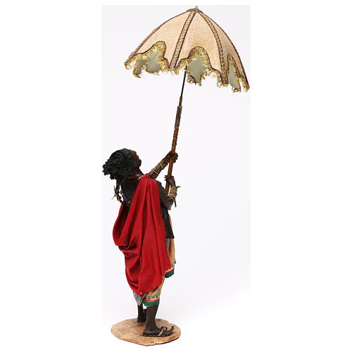 Esclavo con paraguas 30 cm belén Angela Tripi 4