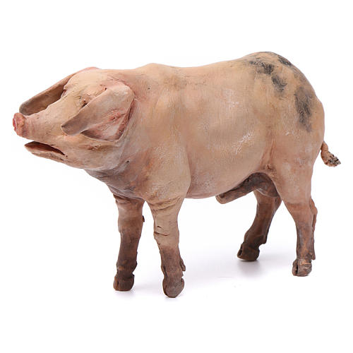 Cerdo para belén Angela Tripi 18 cm 1