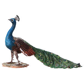 Peacock for nativity scene by Angela Tripi 18 cm