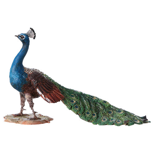 Peacock for nativity scene by Angela Tripi 18 cm 1