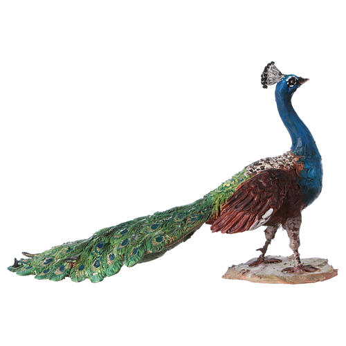 Peacock for nativity scene by Angela Tripi 18 cm 3