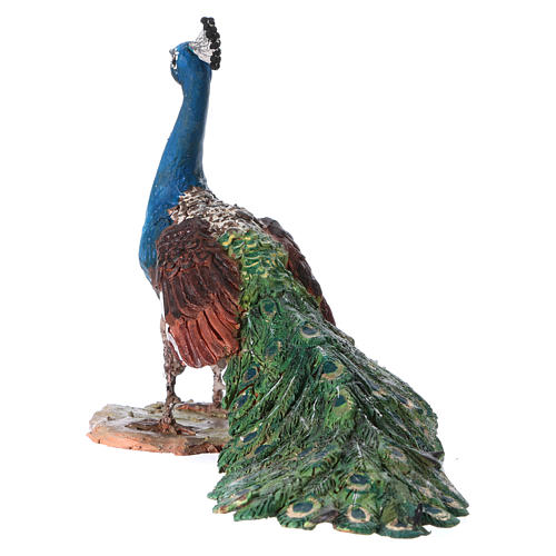 Peacock for nativity scene by Angela Tripi 18 cm 4