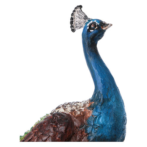 Peacock for Nativity scene Angela Tripi 18 cm 2