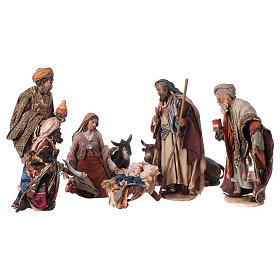 Heilige Familie und Heilige 3 Könige, 8 Figuren, für 18 cm Krippe von Angela Tripi, Terrakotta
