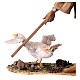 Pastore che caccia l'oca presepe da 30 cm Angela Tripi s10
