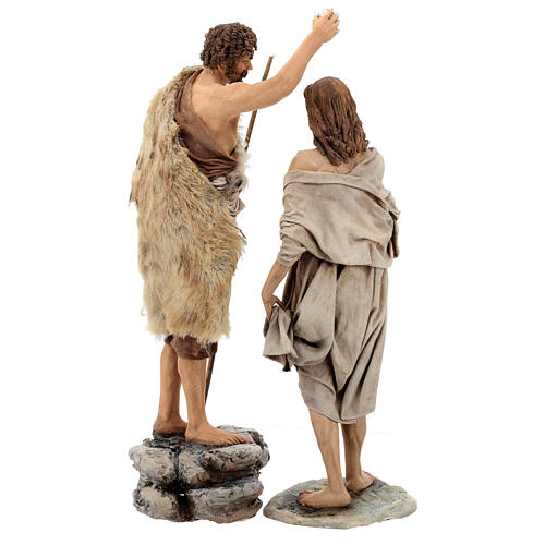 Szene Taufe Christi, für 30 cm Krippe von Angela Tripi, Terrakotta 12