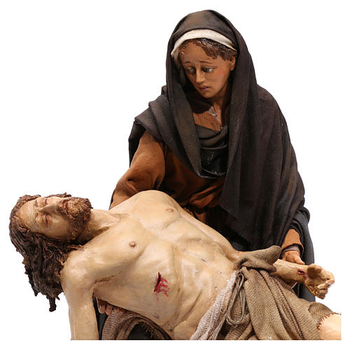 "Pietà" de Angela Tripi, Cena da Deposição de Cristo 30 cm 2