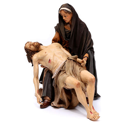 "Pietà" de Angela Tripi, Cena da Deposição de Cristo 30 cm 3