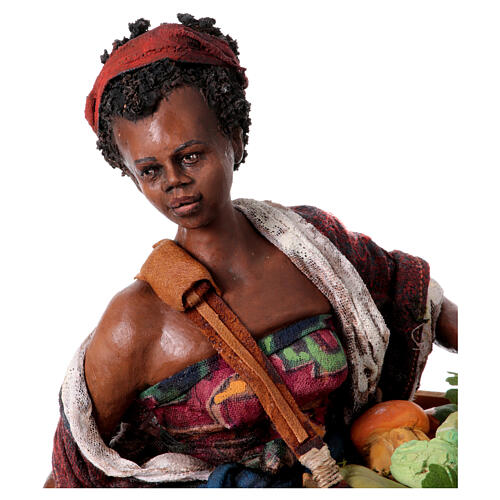 Esclave avec citrouilles crèche 30 cm Angela Tripi 2