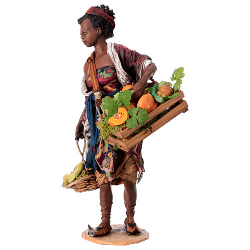 Esclave avec citrouilles crèche 30 cm Angela Tripi 4