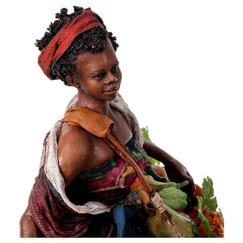 Esclave avec citrouilles crèche 30 cm Angela Tripi 8