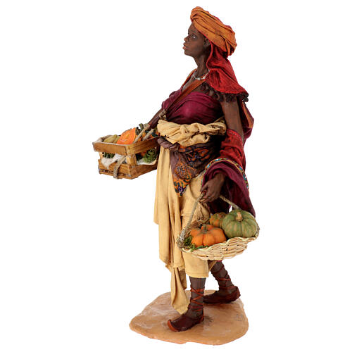 Schiava con zucche Presepe 30 cm Angela Tripi 3