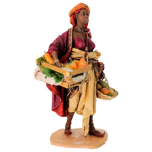 Slave with Pumkins Nativity 30 cm Angela Tripi 5