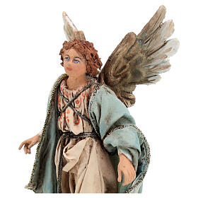Gloriaengel, stehend, für 13 cm Krippe von Angela Tripi, Terrakotta